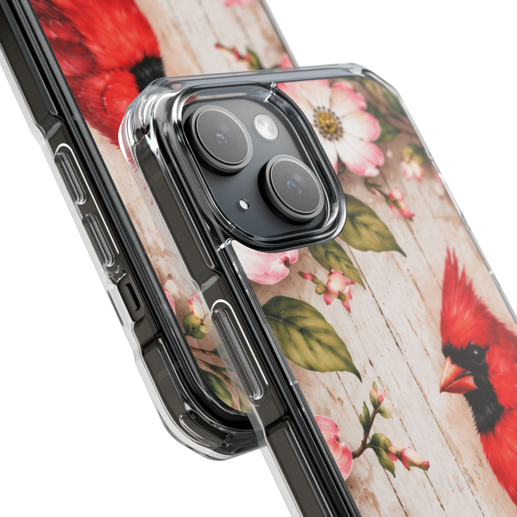 Clear Magnetic Phone Case Cardinal Scene