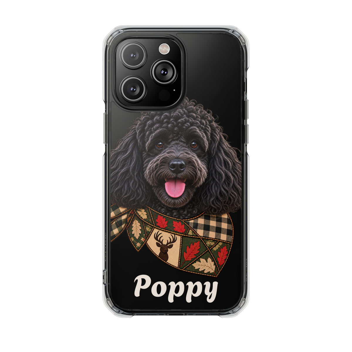 Clear Magnetic Phone Case — Poodle Personalized