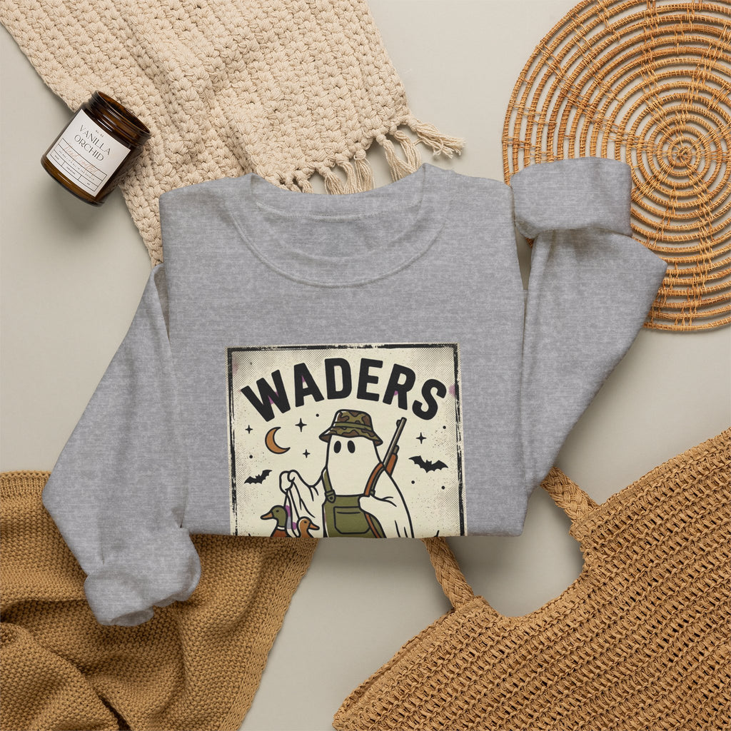 Waders Midnight Duck Hunt Sweatshirt | Spooky Hunting, Retro Outdoors