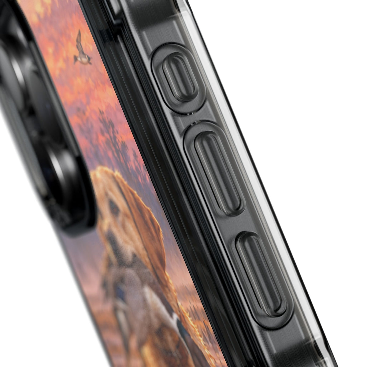 Clear Magnetic Phone Case — Lab with Duck swamp