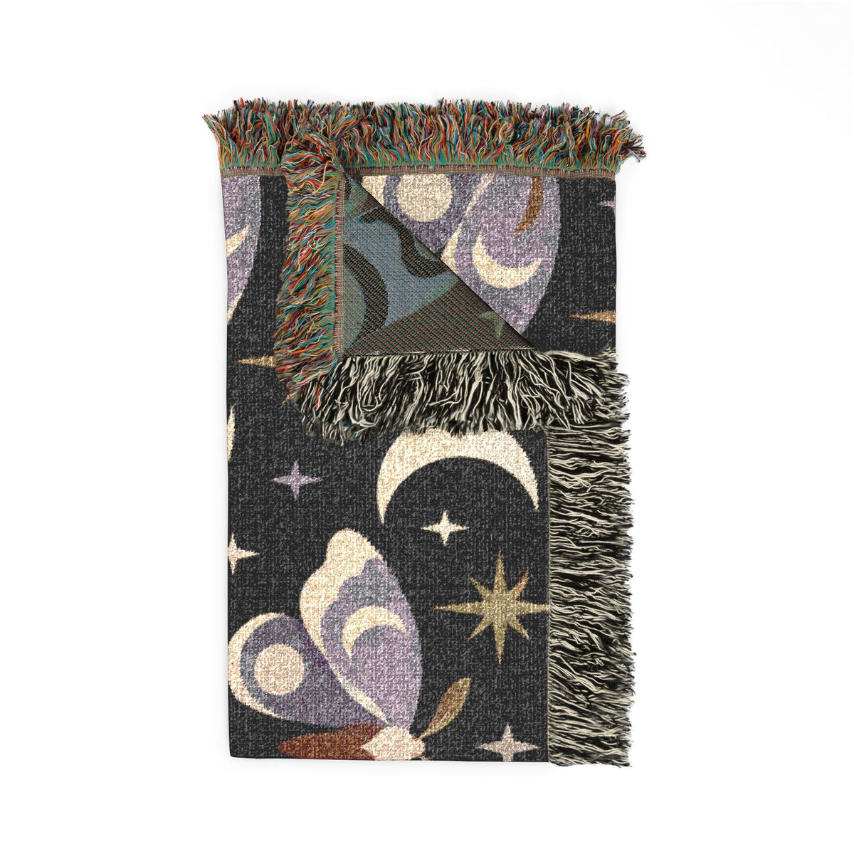 Celestial Moth Woven Blanket