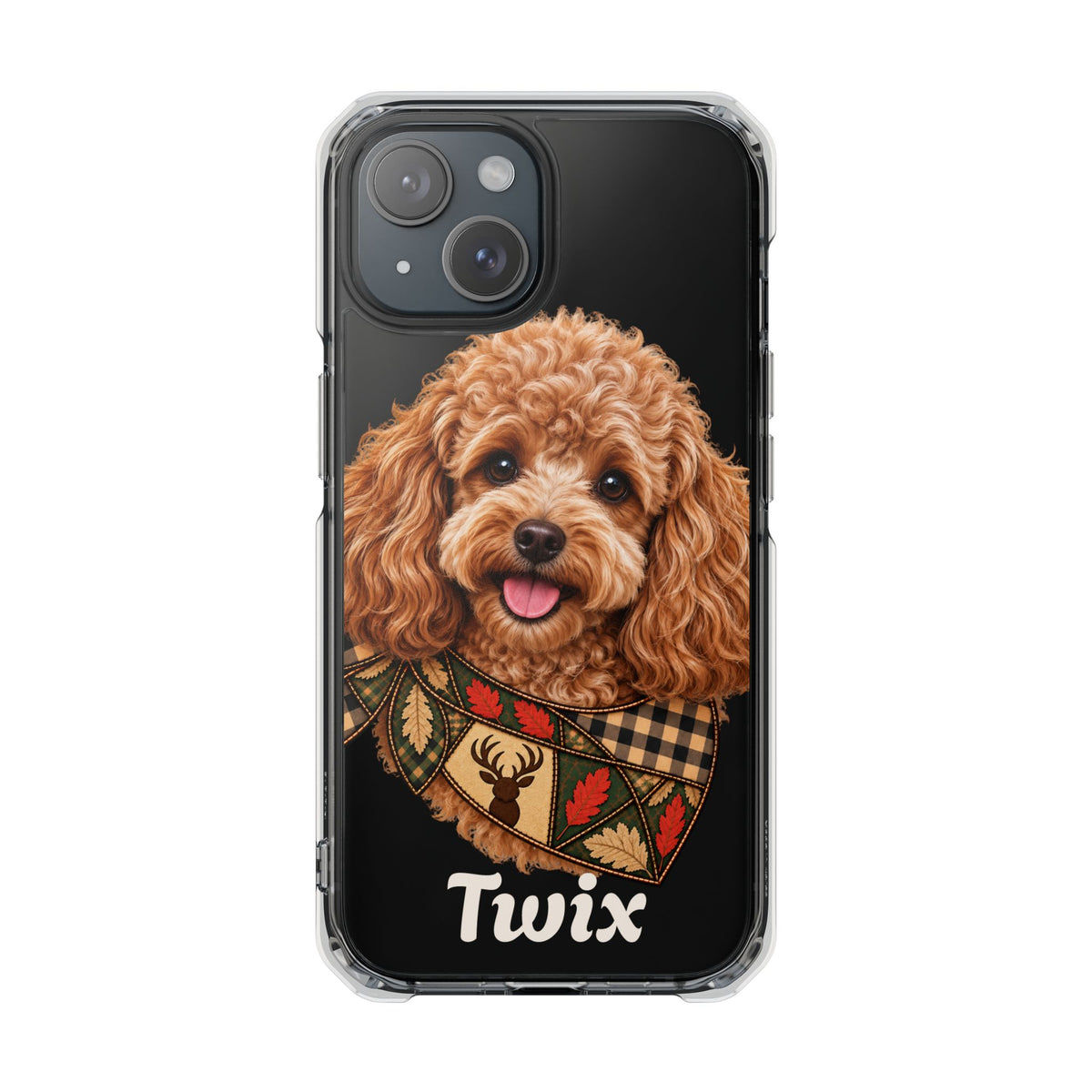 Clear Magnetic Phone Case — Poodle/Your Pet Personalized