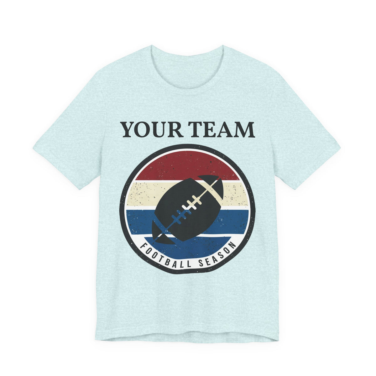 Retro Football Season Tee | Vintage Stripes Grunge Football Shirt