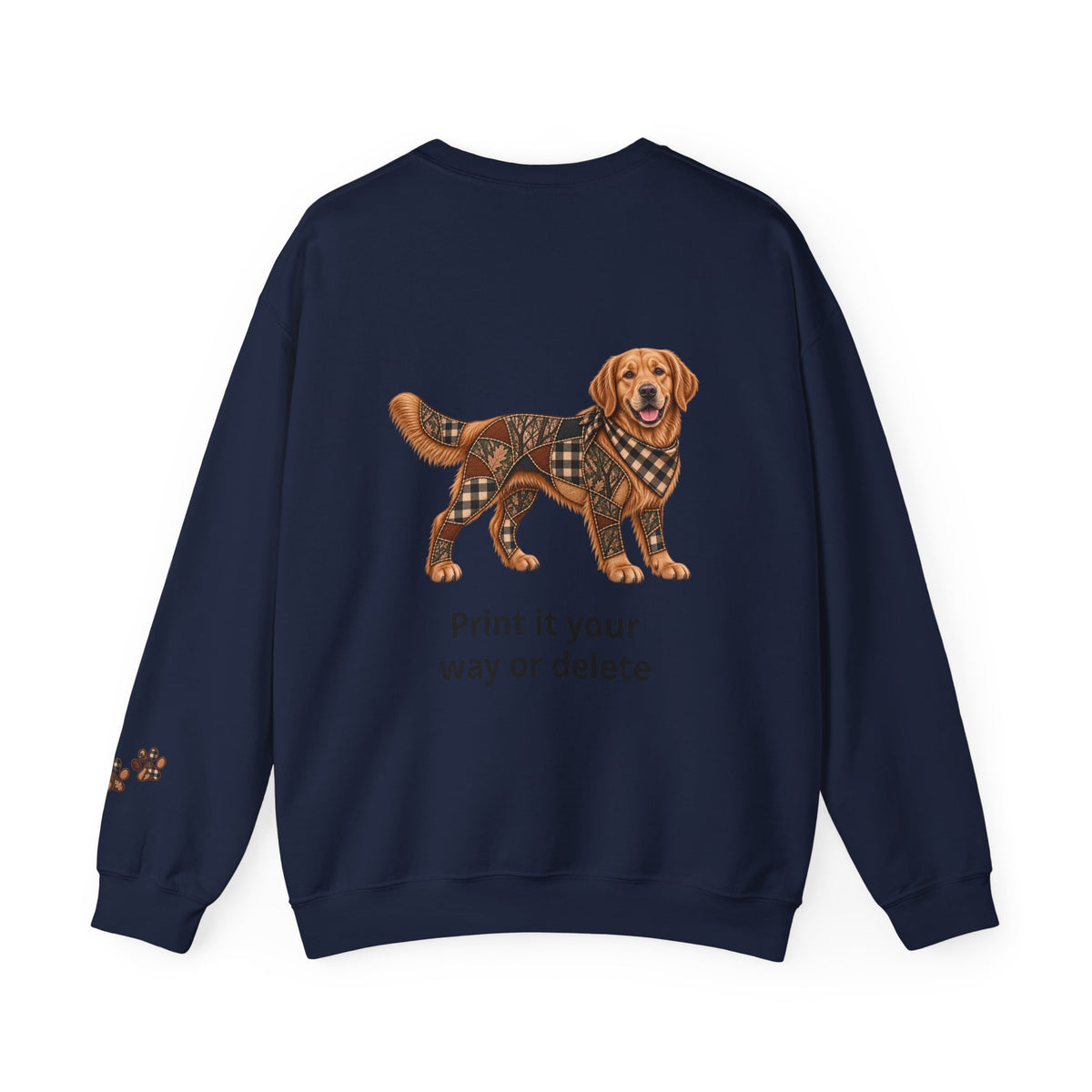 Faux Patchwork Golden Retriever Shirt, Full Body Golden Retriever Hunting Long Sleeve, Arkansas Hunter Gift