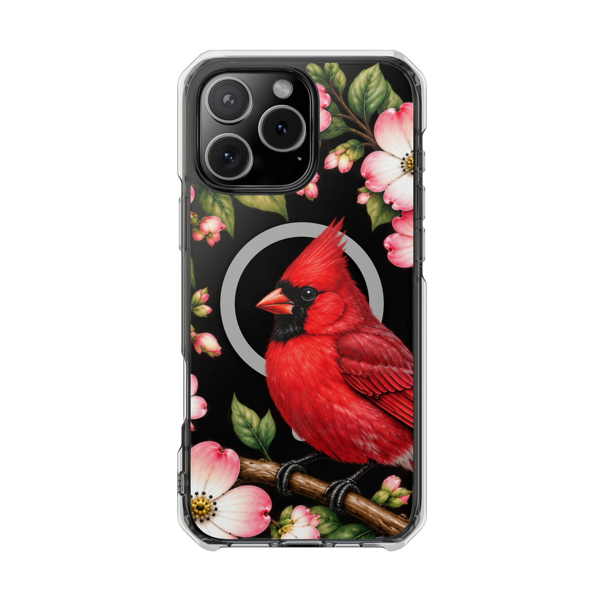 Clear Magnetic Phone Case — Cardinal Scene