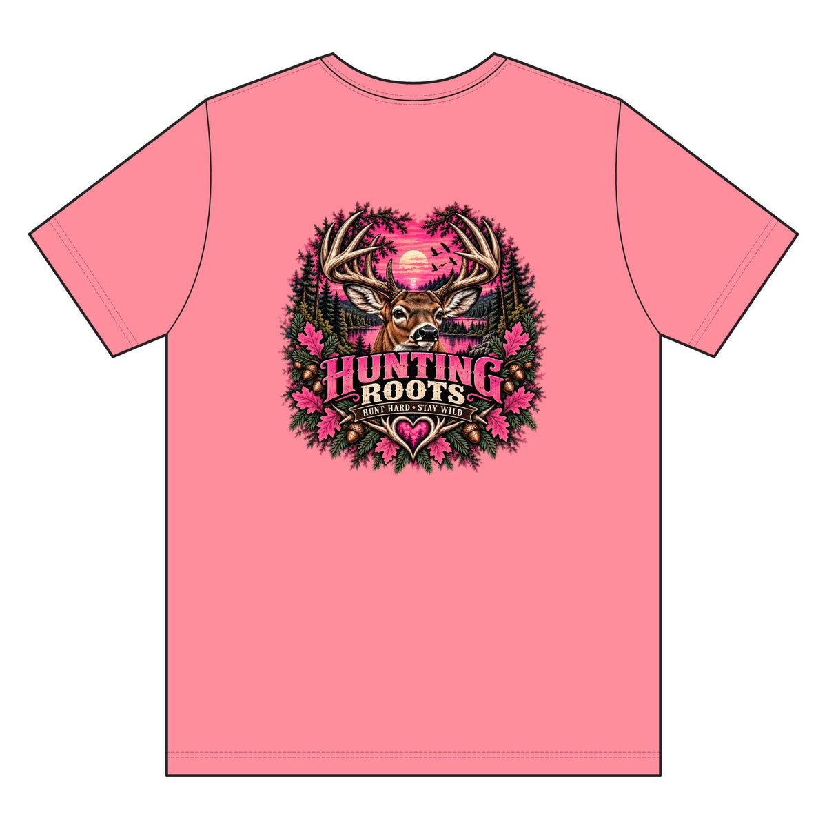 Deer Hunting Pink Shirt, Hunting Tails Tee, Deer Hunting T-Shirt, Deer Hunter Gift, Deer Season Shirt, Hunting Camp Shirt, Pink Safety Shirt