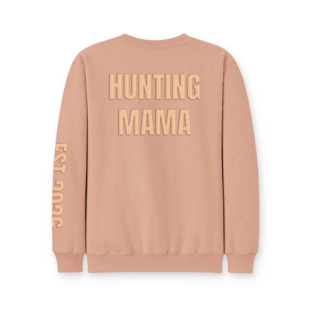 Personalized Hunting Mama Sweatshirt, Raising Them Wild, Hunter Orange Puff Sweatshirt, Custom Hunting Mom Gift