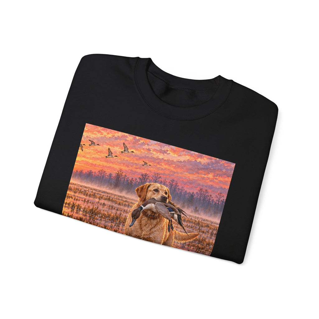 Golden Retriever Sunset Crewneck Sweatshirt