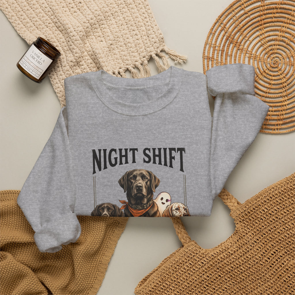 Night Shift Duck Dog Sweatshirt | Spooky Hunting, Halloween Retriever