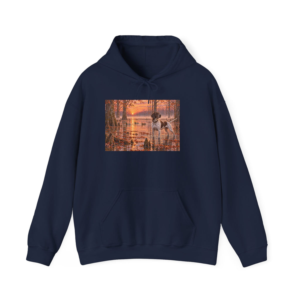 Autumn Retriever Hoodie — Dog Sunset Forest Hooded Sweatshirt