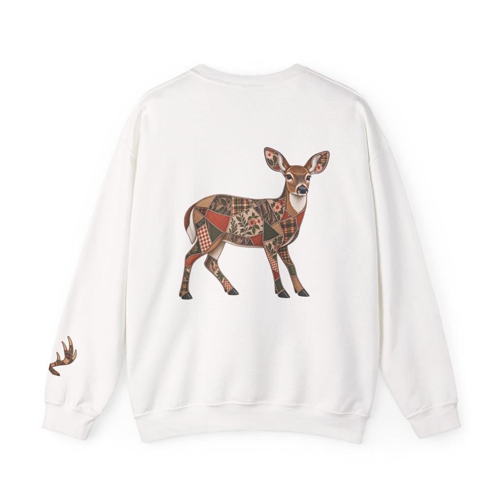 Copy of Faux Patchwork Doe Deer Shirt, Hunting Tee, Rustic Deer Hunter Gift