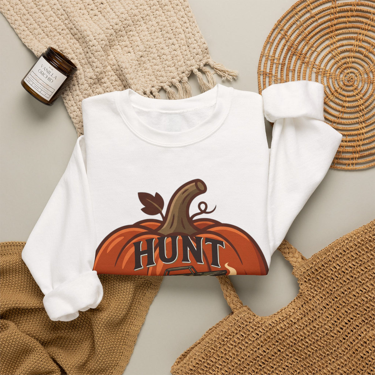 Hunt or Haunt Sweatshirt | Spooky Hunting, Halloween Pumpkin Camper