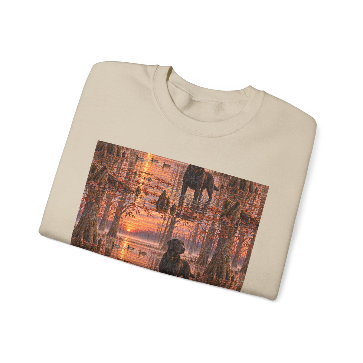 Kaleidoscope Cityscape Sweatshirt — Vintage Sunset Graphic Crewneck