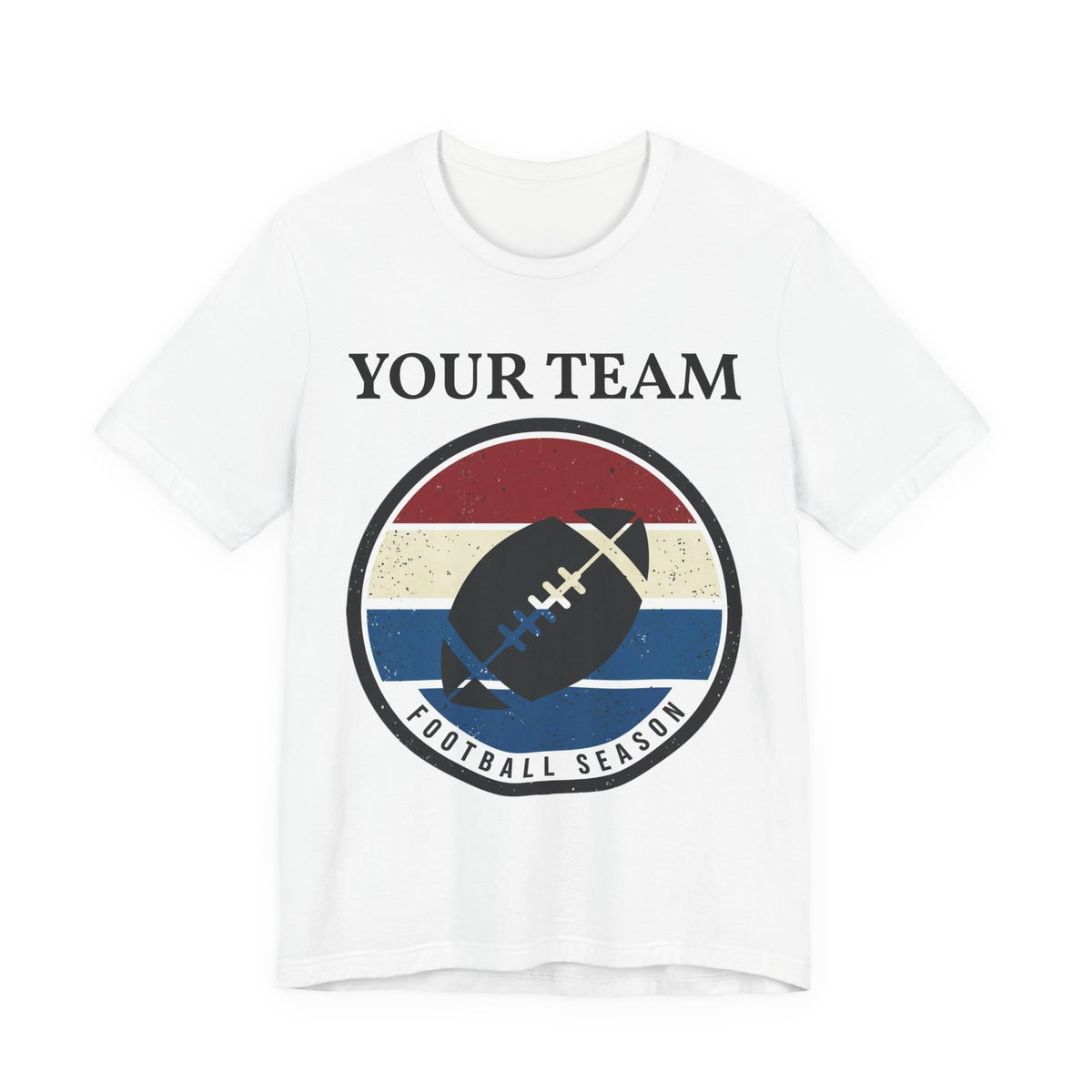 Retro Football Season Tee | Vintage Stripes Grunge Football Shirt