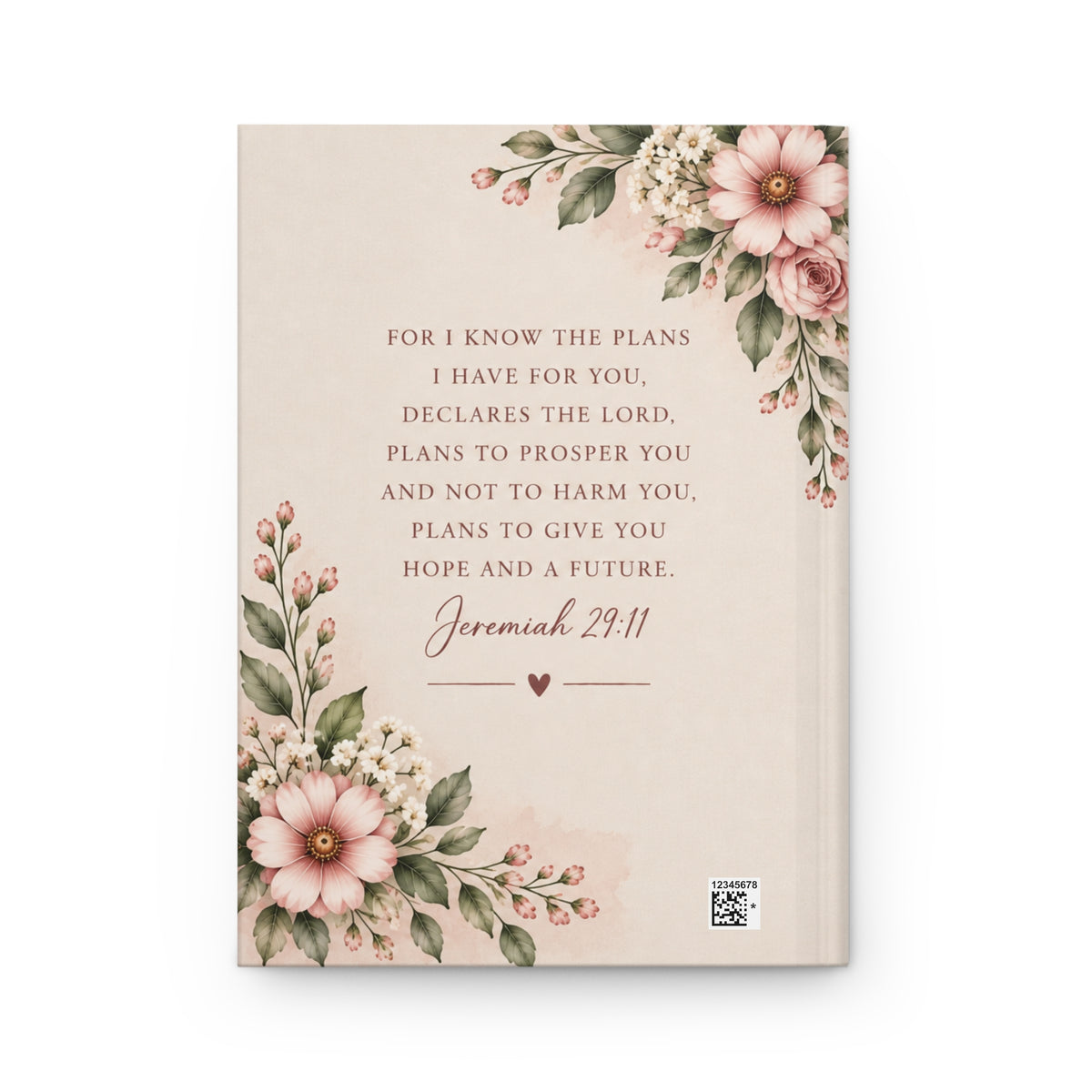 Personalized January Birth Flower Prayer Journal, Carnation Christian Journal with Name, January Birthday Gift for Her, Bible Verse Journal