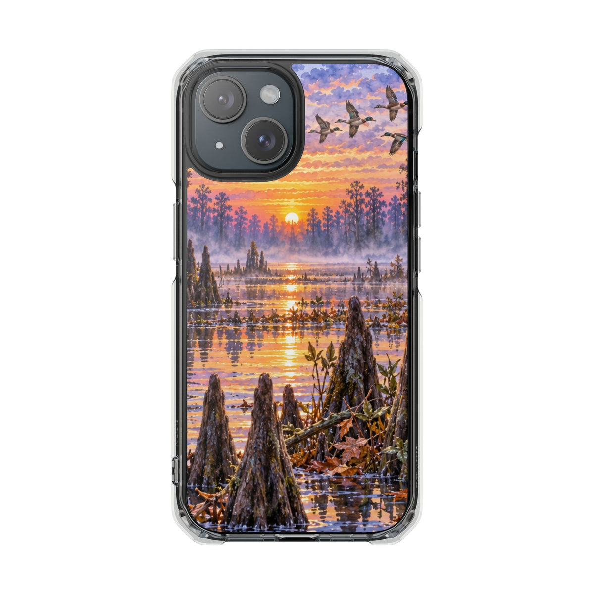 Clear Magnetic Phone Case — Duck swamp