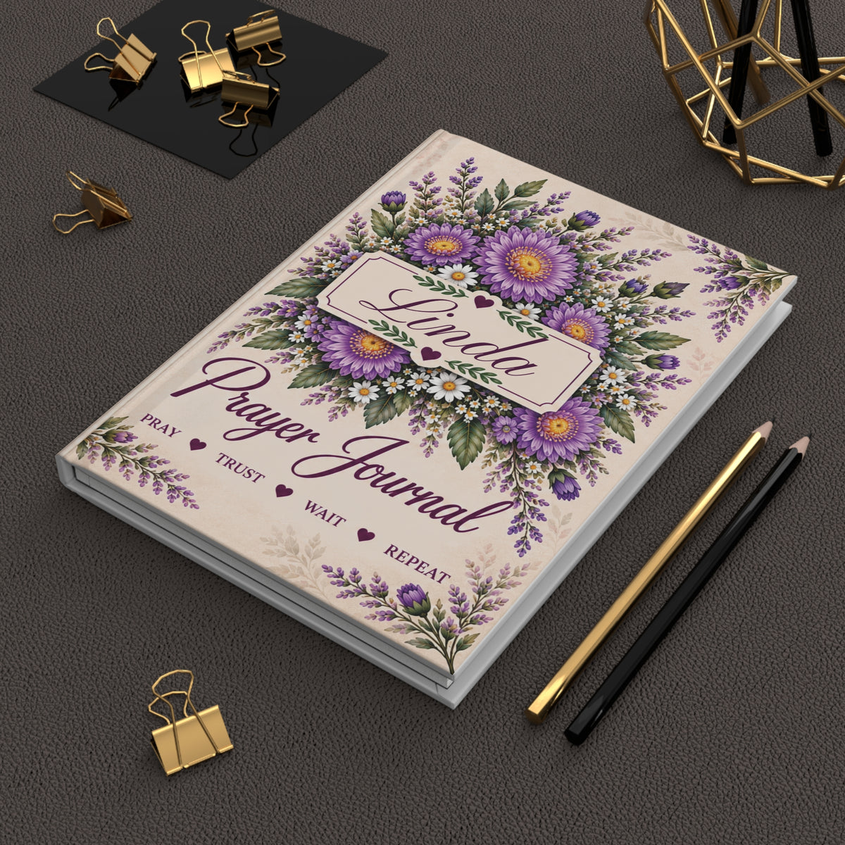 Personalized September Birth Flower Prayer Journal, Aster Christian Journal, Jeremiah 29:11 Notebook, Personalized Faith Gift for Women, Prayer Journal