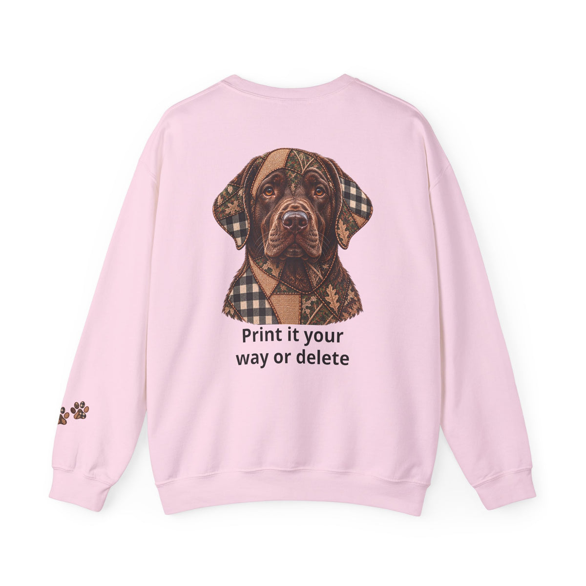 Faux Patchwork Chocolate Lab Shirt, Labrador Hunting Long Sleeve, Arkansas Hunter Gift