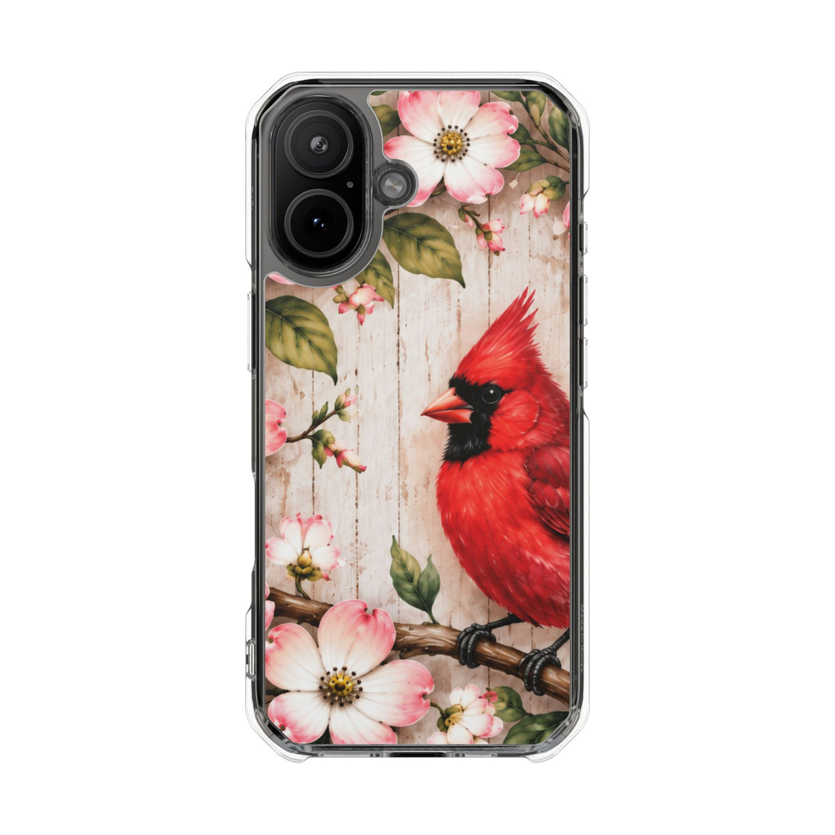 Clear Magnetic Phone Case Cardinal Scene