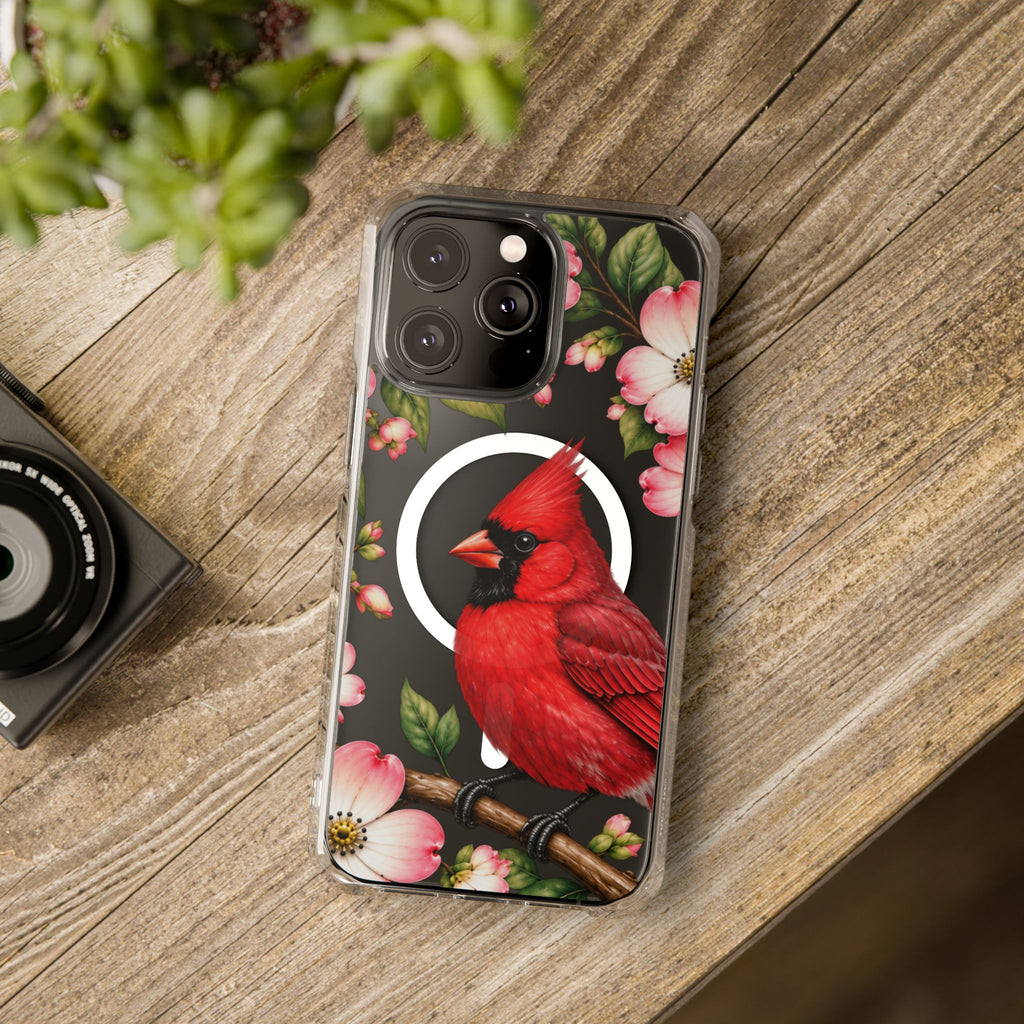 Clear Magnetic Phone Case — Cardinal Scene