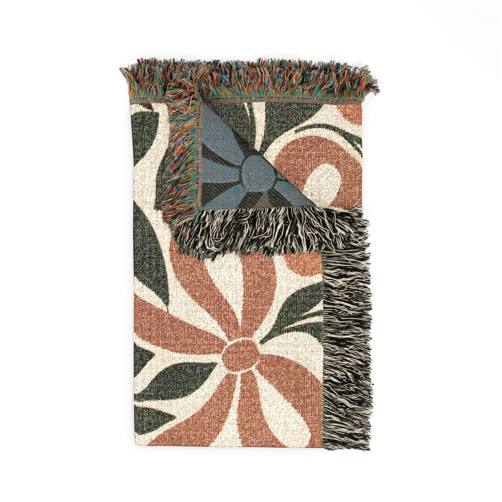 Floral Woven Soft Throw/Blanket — Vintage Botanical Throw