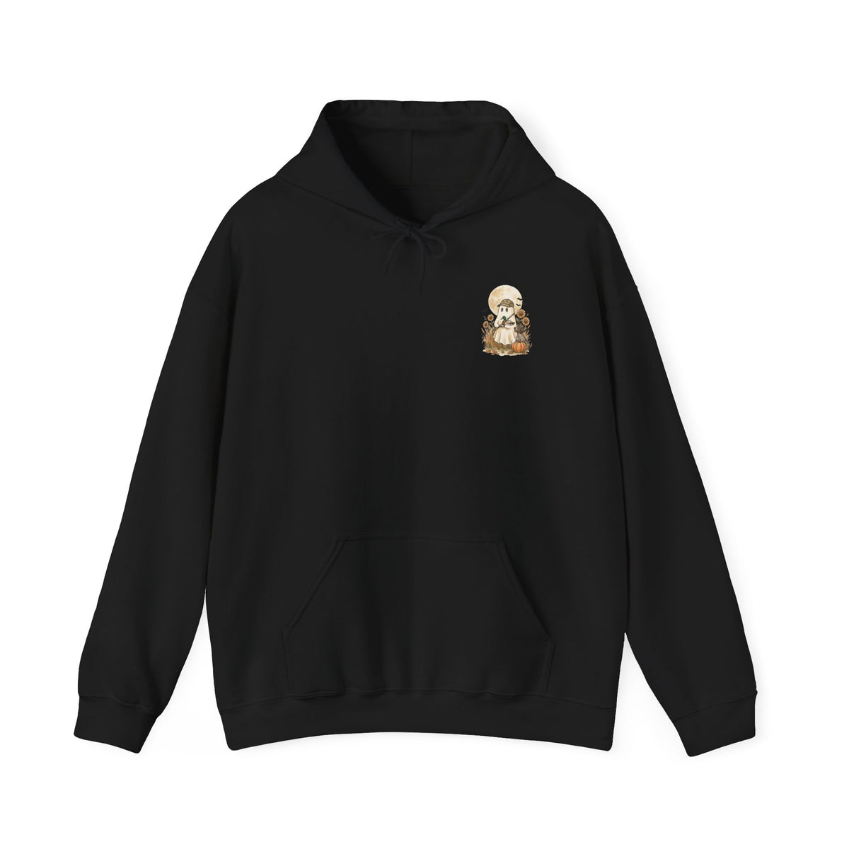 Spooky Hunter Skull & Pumpkins Hoodie | Halloween Cottagecore