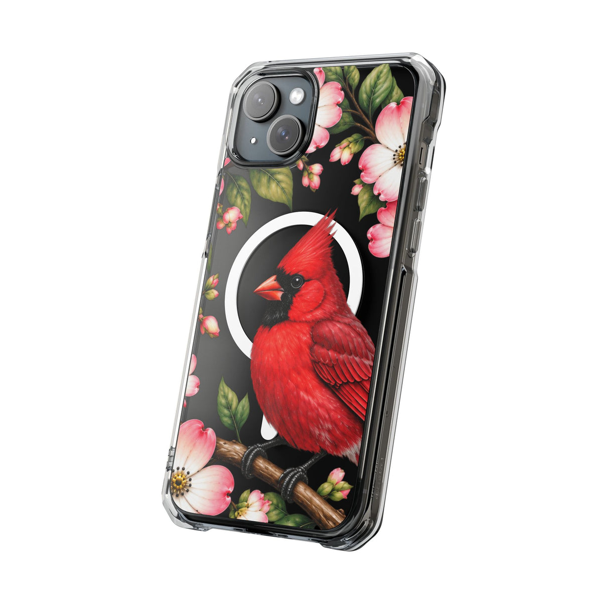 Clear Magnetic Phone Case — Cardinal Scene