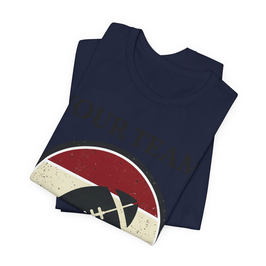 Retro Football Season Tee | Vintage Stripes Grunge Football Shirt