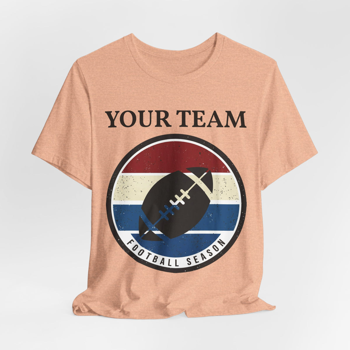Retro Football Season Tee | Vintage Stripes Grunge Football Shirt