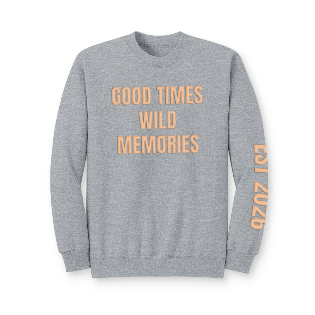 Personalized Hunting Mama Sweatshirt, Good Times Wild Memories, Hunter Orange Puff Sweatshirt, Custom Hunting Mom Gift