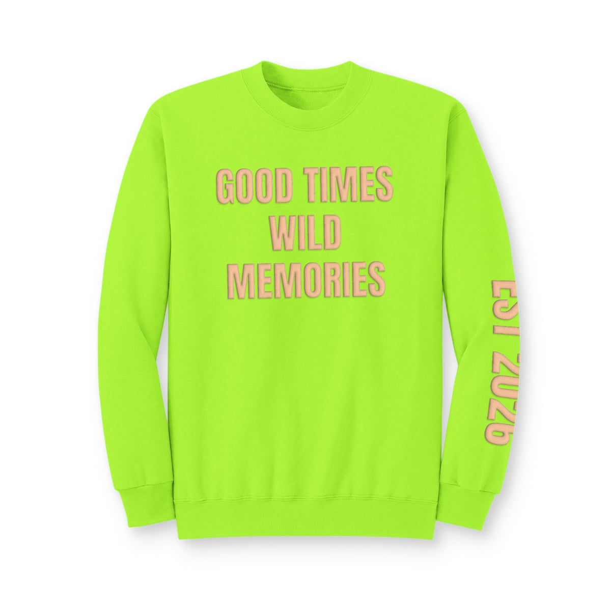 Personalized Hunting Mama Sweatshirt, Good Times Wild Memories, Hunter Orange Puff Sweatshirt, Custom Hunting Mom Gift