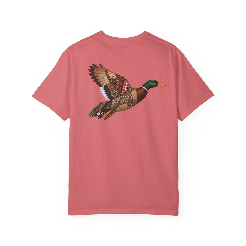 Faux Patchwork Mallard Duck Shirt, Duck Hunting Tee, Rustic Duck Hunter Gift