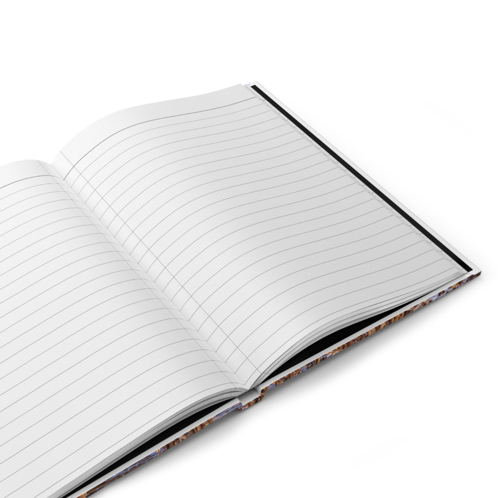 Brown Labrador Journal — Autumn Swamp Sunset Hardcover Lined Notebook