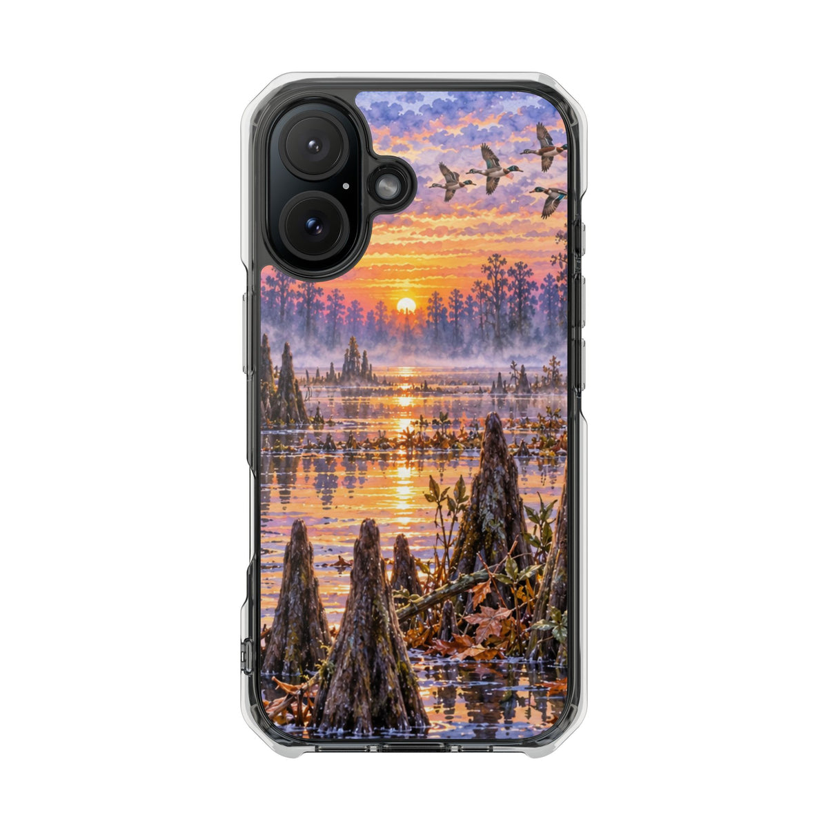 Clear Magnetic Phone Case — Duck swamp