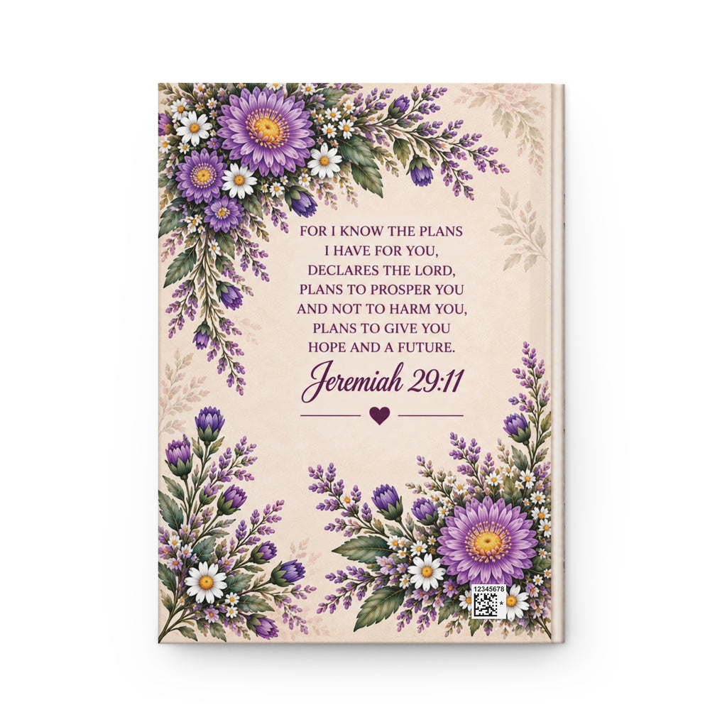 Personalized September Birth Flower Prayer Journal, Aster Christian Journal, Jeremiah 29:11 Notebook, Personalized Faith Gift for Women, Prayer Journal
