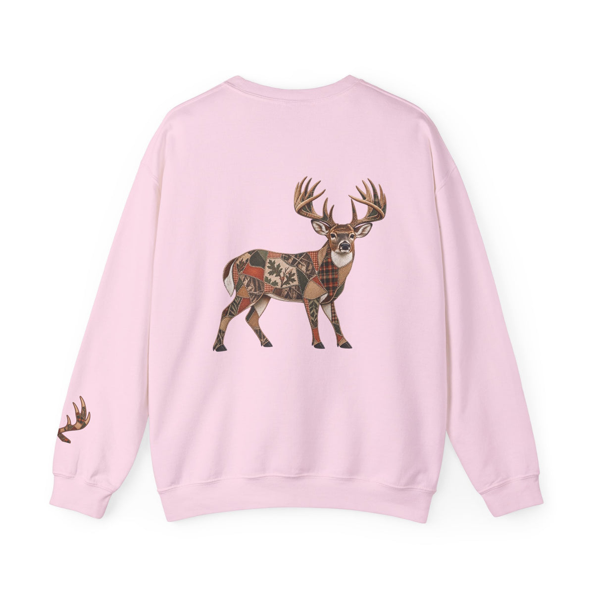 Faux Patchwork Whitetail Deer Shirt, Buck Hunting Tee, Rustic Deer Hunter Gift