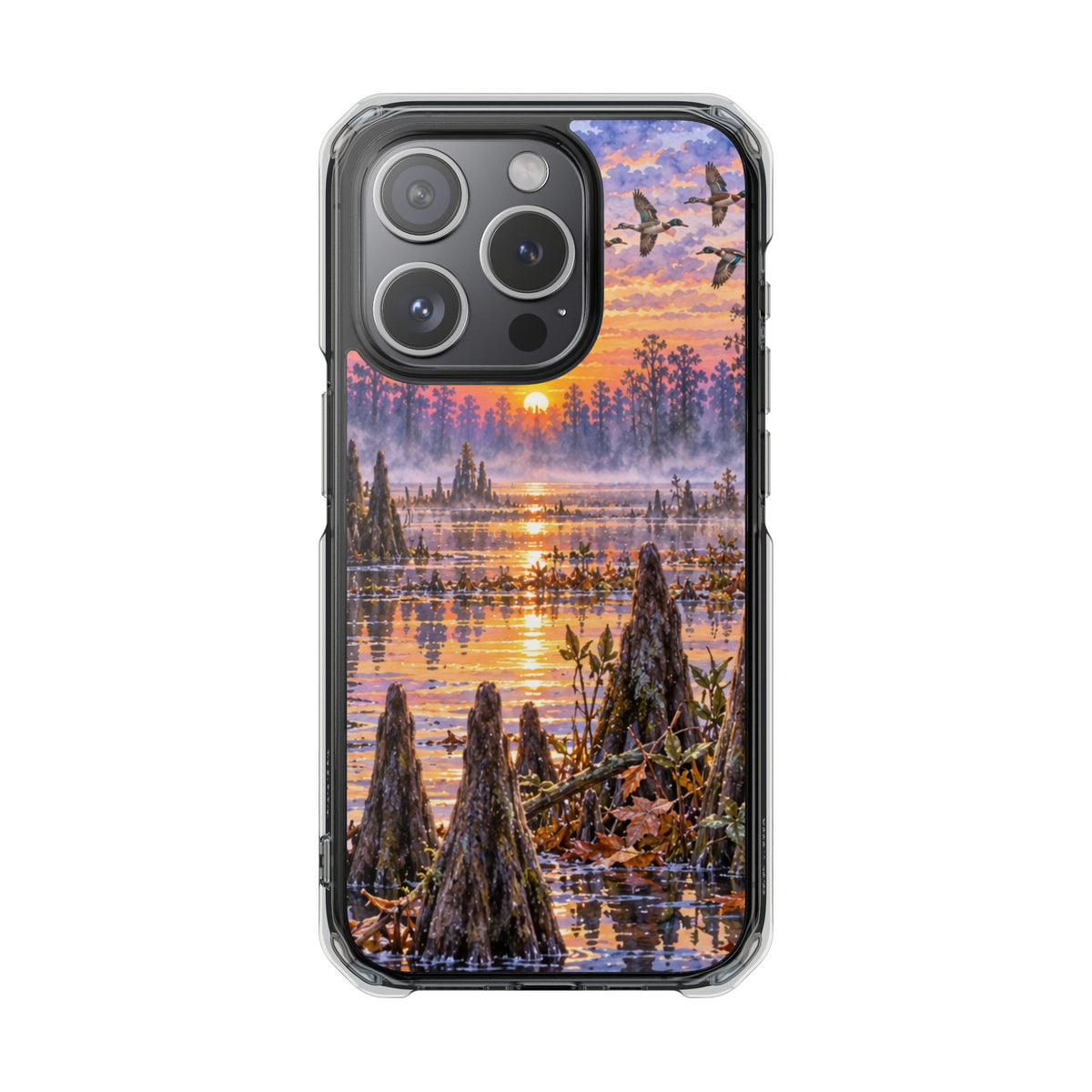 Clear Magnetic Phone Case — Duck swamp