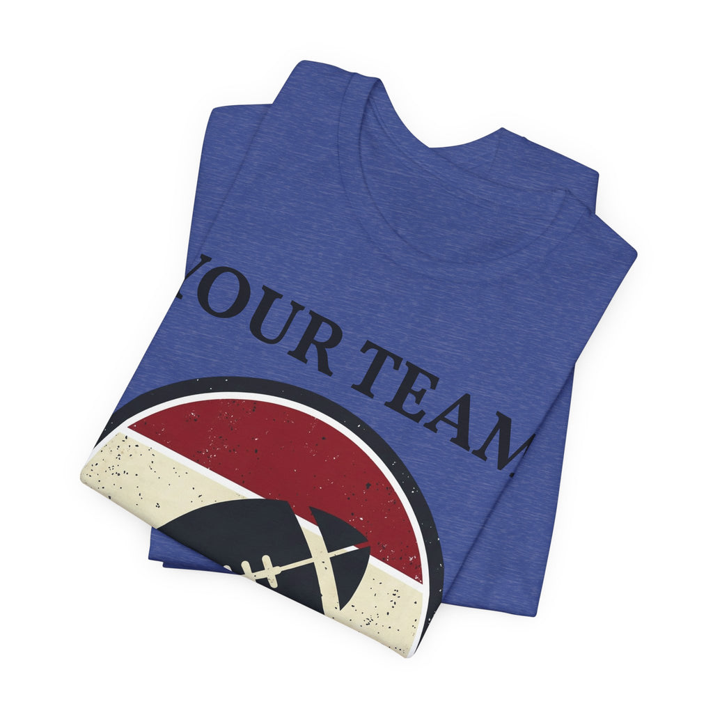 Retro Football Season Tee | Vintage Stripes Grunge Football Shirt