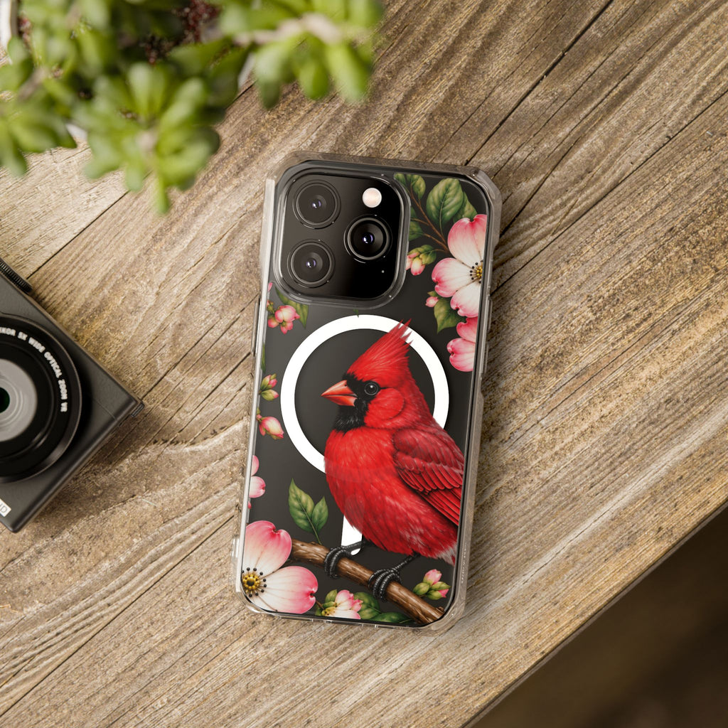 Clear Magnetic Phone Case — Cardinal Scene