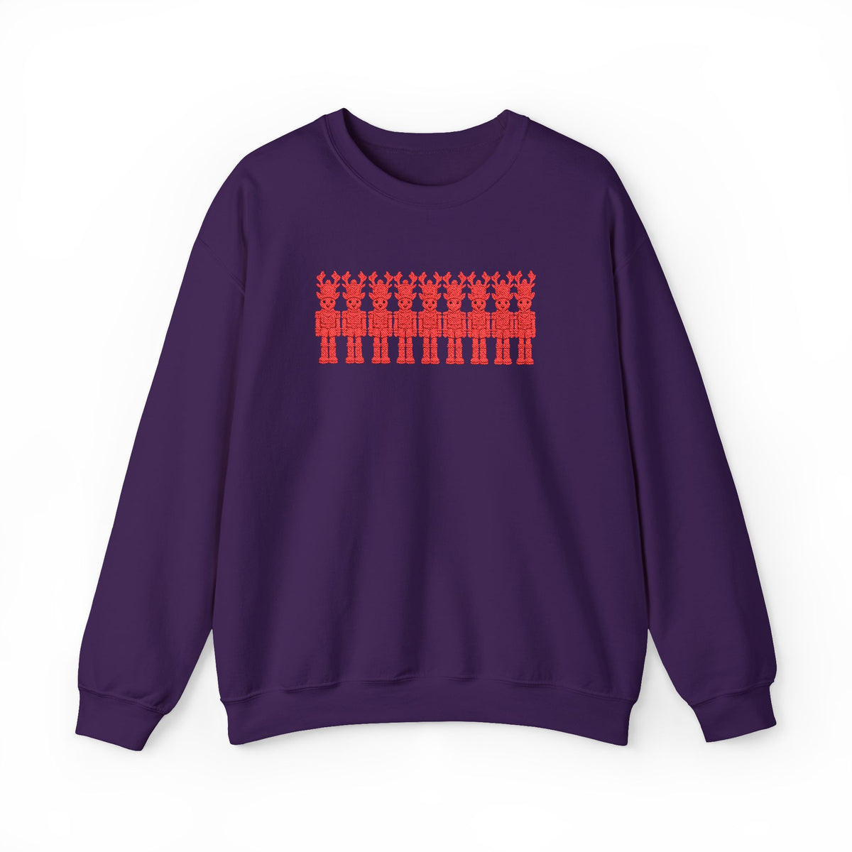 Red Nutcracker Christmas Sweatshirt | Embroidered Holiday Crewneck