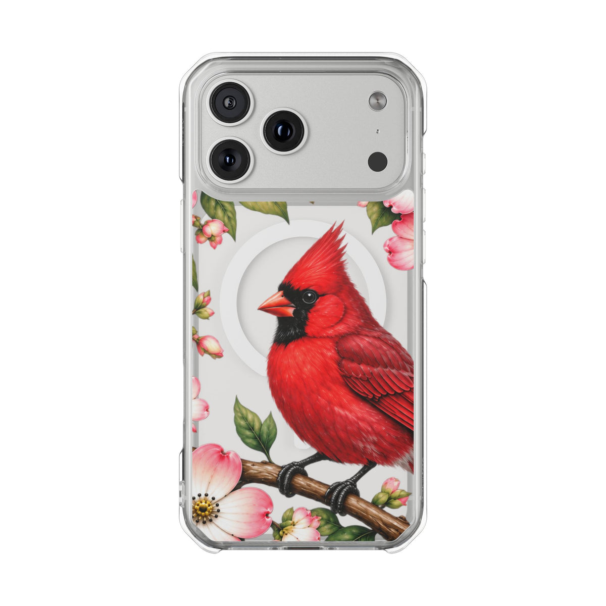 Clear Magnetic Phone Case — Cardinal Scene