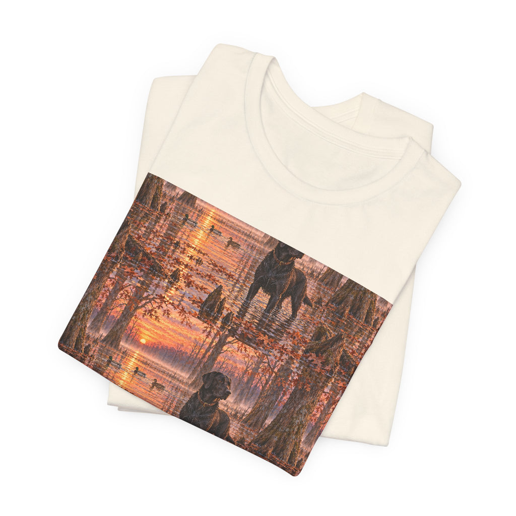 Graphic Tee — Mirrored Urban Sunset Print (“Print It Your Way”)