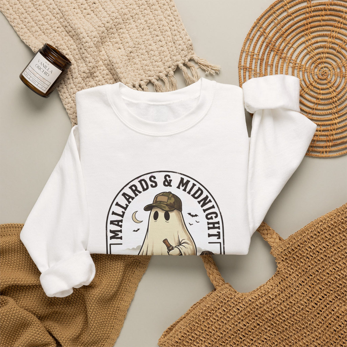 Mallards & Midnight ghost duck crewneck sweatshirt | spooky hunting, Halloween