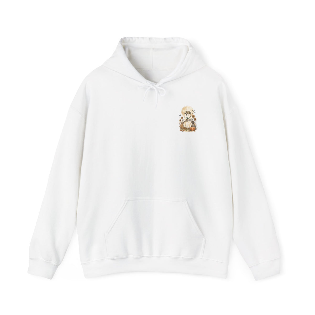 Spooky Hunter Skull & Pumpkins Hoodie | Halloween Cottagecore