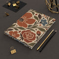 Floral Vintage Hardcover Journal — Lined Notebook with Earthy Botanical Cover