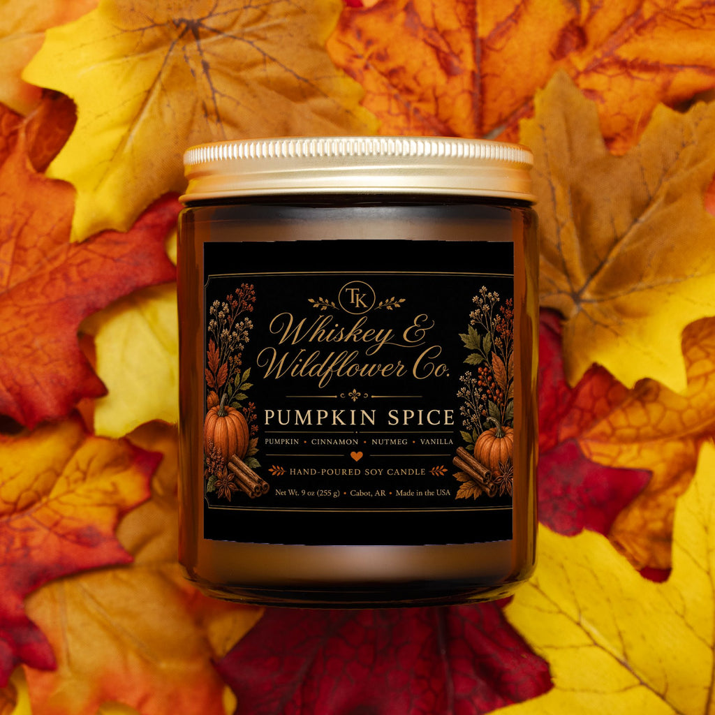 Pumpkin Spice Candle Amber Jar 9oz