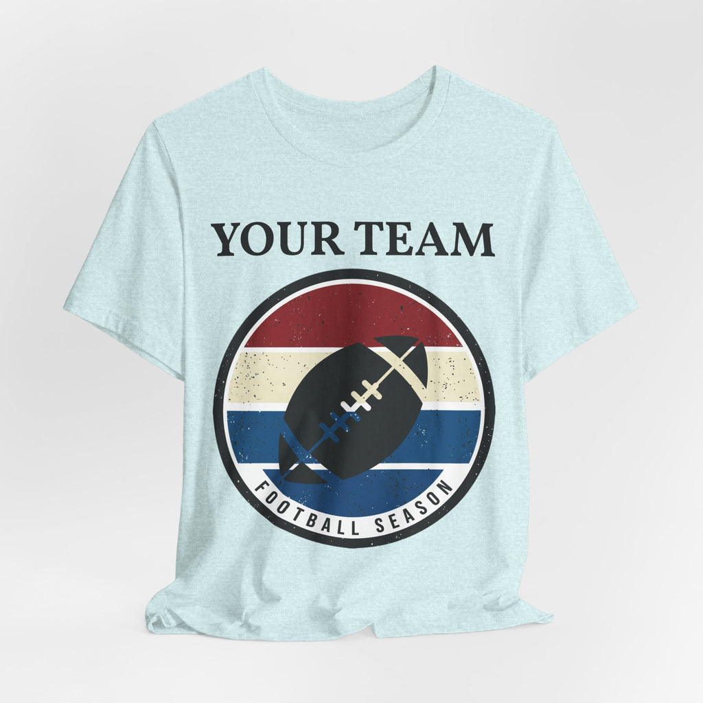 Retro Football Season Tee | Vintage Stripes Grunge Football Shirt