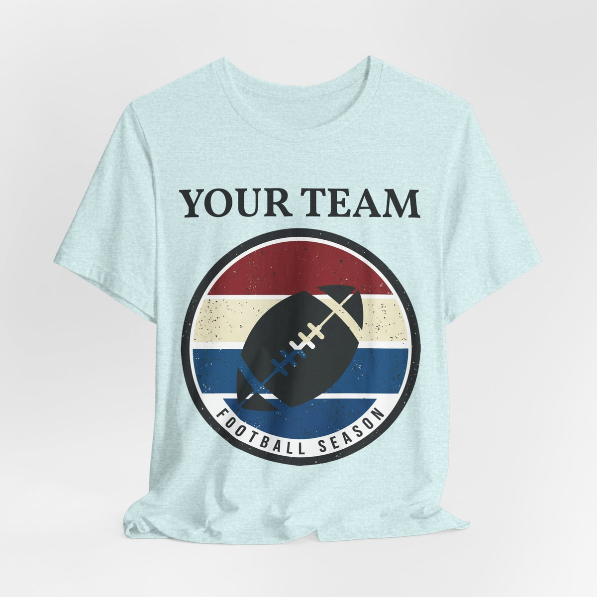 Retro Football Season Tee | Vintage Stripes Grunge Football Shirt