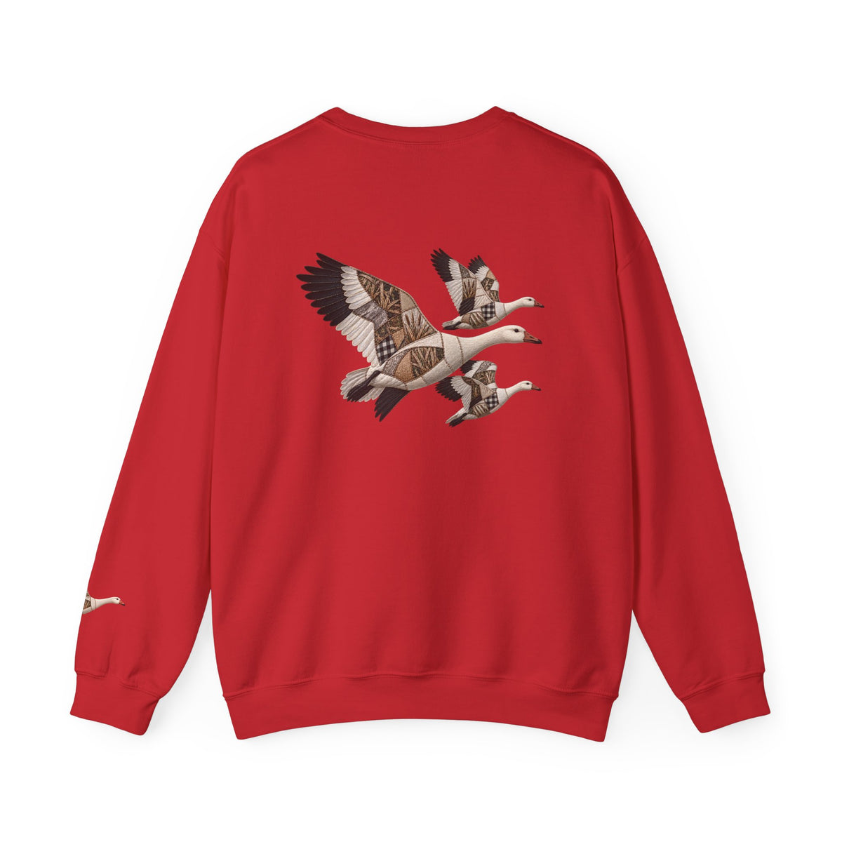 Faux Patchwork Snow Goose Shirt, Snow Geese Hunting Long Sleeve, Arkansas Waterfowl Hunter Gift