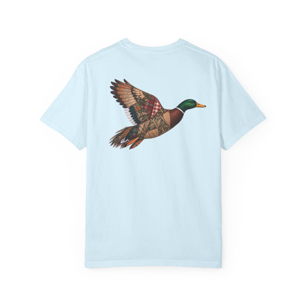 Faux Patchwork Mallard Duck Shirt, Duck Hunting Tee, Rustic Duck Hunter Gift